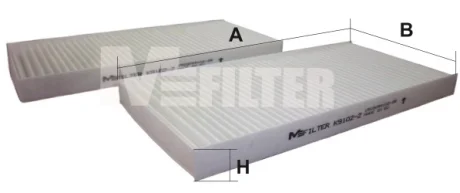 Фильтр салона HYUNDAI TUCSON, KIA SPORTAGE II 04-10 (2шт.) (M-FILTER) M-Filter MFILTER K9102-2