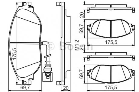 Комплект колодок, BOSCH 0986495350 (фото 1)