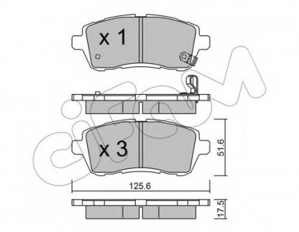 Колодка торм. FORD FIESTA VI 1.25-1.6 08-;MAZDA 2 07- передн. CIFAM 822-793-0