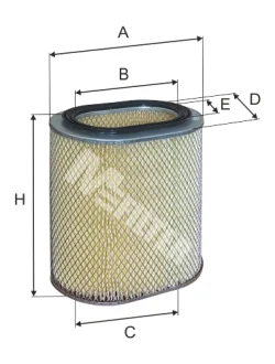 Фільтр повітрянний MITSUBISHI Colt 1.8D 84-96, Lancer 1.8D 88- (M-Filter) M-Filter MFILTER A238