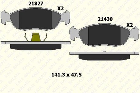 PEUGEOT Колодки тормозные передние AX,SAXO 106 96- KALE BALATA 21827 173 05 ANS (фото 1)