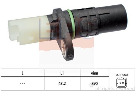 Датчик положения коленвала EPS 1.953.555