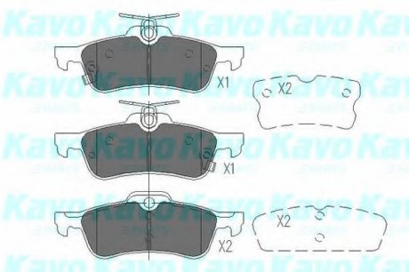 Колодки гальмівні (задні) Honda Civic IX 1.4-2.2D 12- KAVO PARTS KBP-9106 (фото 1)