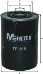 Фільтр оливний M-FILTER MFILTER TF666