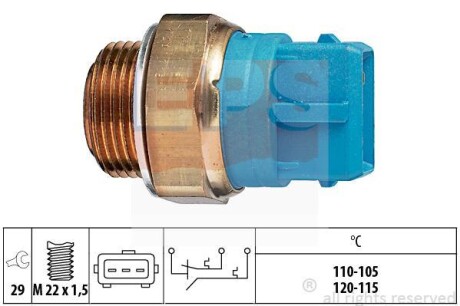 Термовиключатель вентилятора радиатора EPS 1.850.680