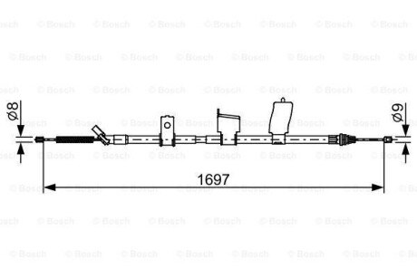 ГАЛЬМІВНИЙ ТРОС BOSCH 1987482627