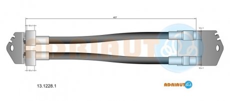 FORD Шланг тормозной зад. внут. (лев/прав) Transit 00- ADRIAUTO 13.1228.1 (фото 1)
