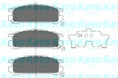 Колодки гальмівні (задні) Subaru Impreza/Legacy 1.6/2.0 89-03 KAVO PARTS KBP-8016