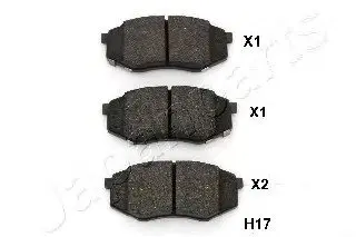 Колодки HYUNDAI перед. IX20 201 JAPAN PARTS JAPANPARTS PA-H17AF