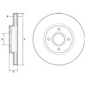 Тормозной диск DELPHI BG4569 (фото 1)