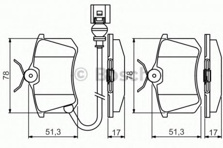 Гальмівні колодки дискові SEAT/VW Ibiza/Polo 'R'1.2-1.9TDI>>07 PR2 BOSCH 0986495239 (фото 1)