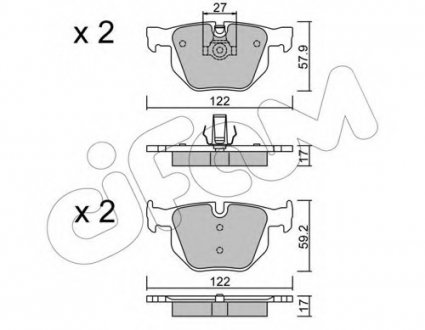 Колодка торм. BMW 325, 330,335 (E90-93) 05- задн. CIFAM 822-644-0