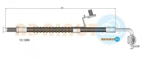 FORD Шланг тормозной передний лев. (ABS) Escort 91-94 ADRIAUTO 13.1260