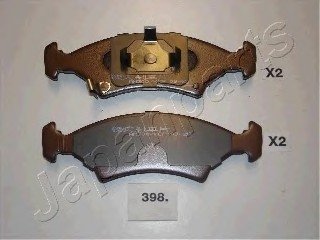 KIA Тормозные колодки дисковые передн.Shuma 98- JAPANPARTS PA-398AF