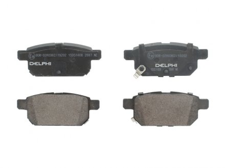 Комплект тормозных колодок, дисковый тормоз DELPHI LP2687