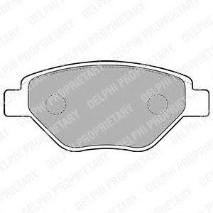 Комплект тормозных колодок, дисковый тормоз DELPHI LP1866