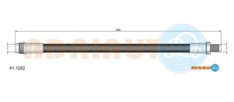 RENAULT Шланг тормозной передн. R19, зад R21 310mmm ADRIAUTO 41.1222 (фото 1)