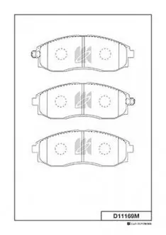 Колодка торм. HYUNDAI PLAZA 96- FRONT (MK) KASHIYAMA D11169M