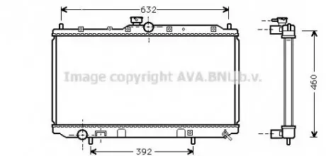 Радиатор охлаждения CARISMA 16/18 MT +-AC 97- COOLING AVA MT2142