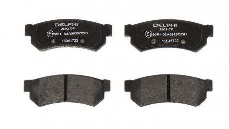 Комплект тормозных колодок, дисковый тормоз DELPHI LP2502 (фото 1)