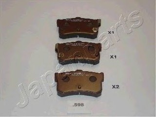 Колодки тормозные дисковые HYUNDAI зад. SONATA 1,8 JAPAN PARTS JAPANPARTS PP-598AF