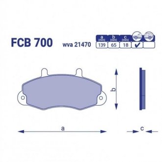Колодка торм. Ford Tourneo,Transit IV, V d 14 передн. FRICO FCB 700 (фото 1)