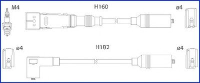 Комплект кабелей высоковольтных HUCO HITACHI-HUCO 134717