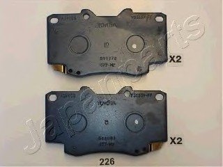 Колодки тормозные дисковые TOYOTA перед. HI-LUX 3, JAPAN PARTS JAPANPARTS PA-226AF (фото 1)