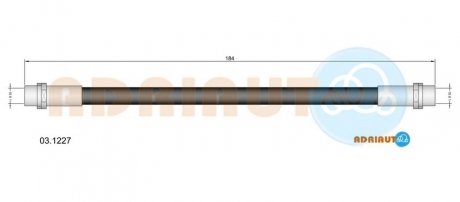AUDI Шланг тормозной задн. 80 91-, A4,A6 164мм ADRIAUTO 03.1227 (фото 1)