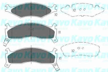 KIA Тормозные колодки передн.Sportage 94- KAVO PARTS KBP-4008 (фото 1)