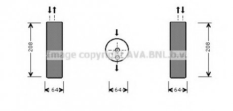 Осушувач кондиціонера MB S-KL W220 98-(вир-во) COOLING AVA MSD053 (фото 1)