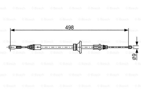 Тормозной трос BOSCH 1987482632