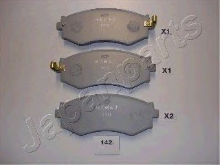 Колодки тормозные дисковые NISSAN перед. PRIMERA K JAPAN PARTS JAPANPARTS PA-142AF