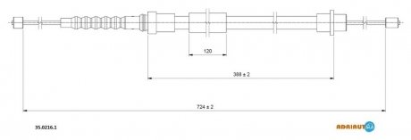 Трос зупиночних гальм ADRIAUTO 35.0216.1
