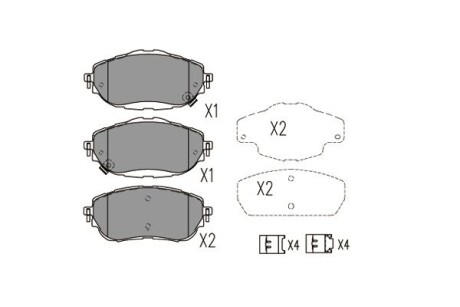 Гальмівні колодки перед. Auris/Corola 12- KAVO PARTS KBP-9123