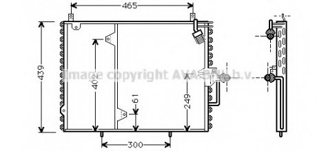 Конденсор кондиционера MB E-CLASS W124 92-97 COOLING AVA MS5160