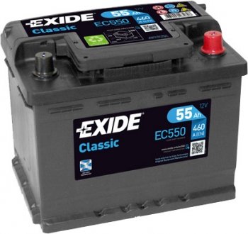 Акумулятор 6 CT-55-R Classic EXIDE EC550 (фото 1)
