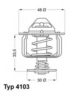 Термостат Volkswagen; TOYOTA; DAIHATSU WAHLER 4103.82D (фото 1)