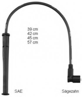 Високовольтні кабелі, комплект BERU ZEF1602