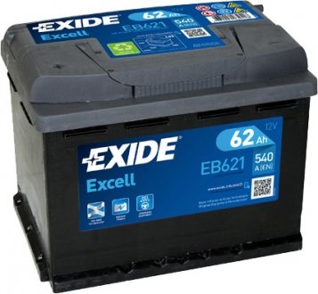 Акумулятор 6 CT-62-L Excell EXIDE EB621 (фото 1)