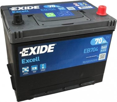 Акумулятор 6 CT-70-R Excell EXIDE EB704 (фото 1)