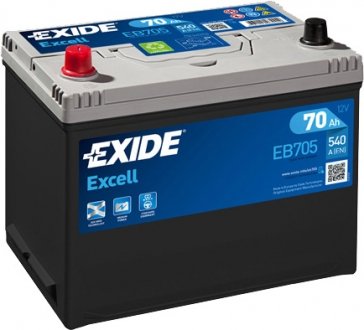 Акумулятор 6 CT-70-L Excell EXIDE EB705 (фото 1)