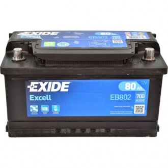 Акумулятор 6 CT-80-R Excell EXIDE EB802 (фото 1)