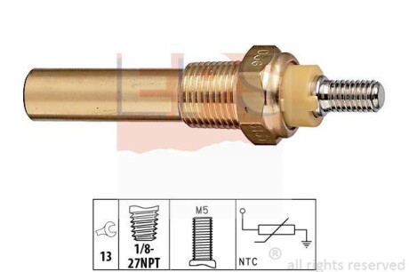 Датчик темпер. охолодж.рідини EPS 1.830.135