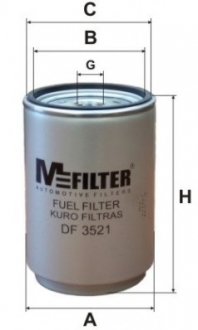 Фільтр топл. Renault, Volvo Trucks (M-filter) M-Filter MFILTER DF3521