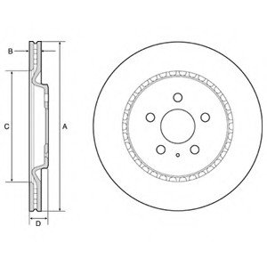 Гальмівний диск DELPHI BG4643C (фото 1)