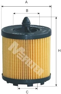 Фільтр оливний (фільтр-патрон) M-FILTER MFILTER TE615