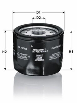 Фiльтр масляний (h=74,5-76mm) TECNECO OL220/1