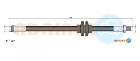 RENAULT Шланг тормозной передн.Clio 05- ADRIAUTO 41.1267 (фото 1)