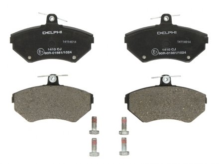 Комплект тормозных колодок, дисковый тормоз DELPHI LP1410